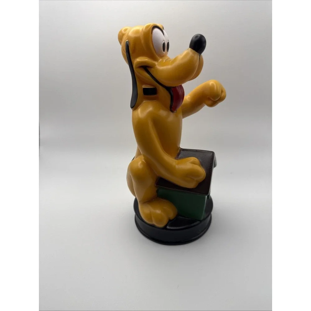 Vintage Disney Pluto Plastic Dog House Coin Bank Movable Arm Animal Toys Plus